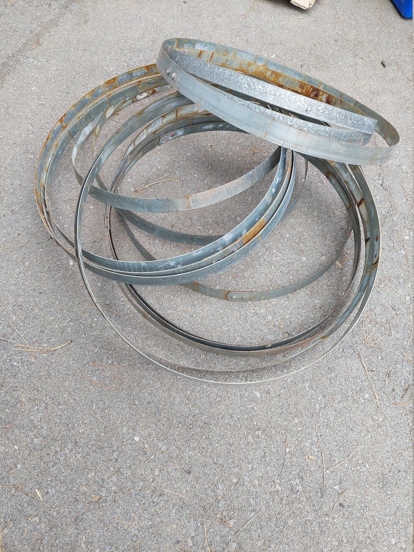 Wine Barrel Rings / hoops - Galvanized Rings Lot of 5 or 10