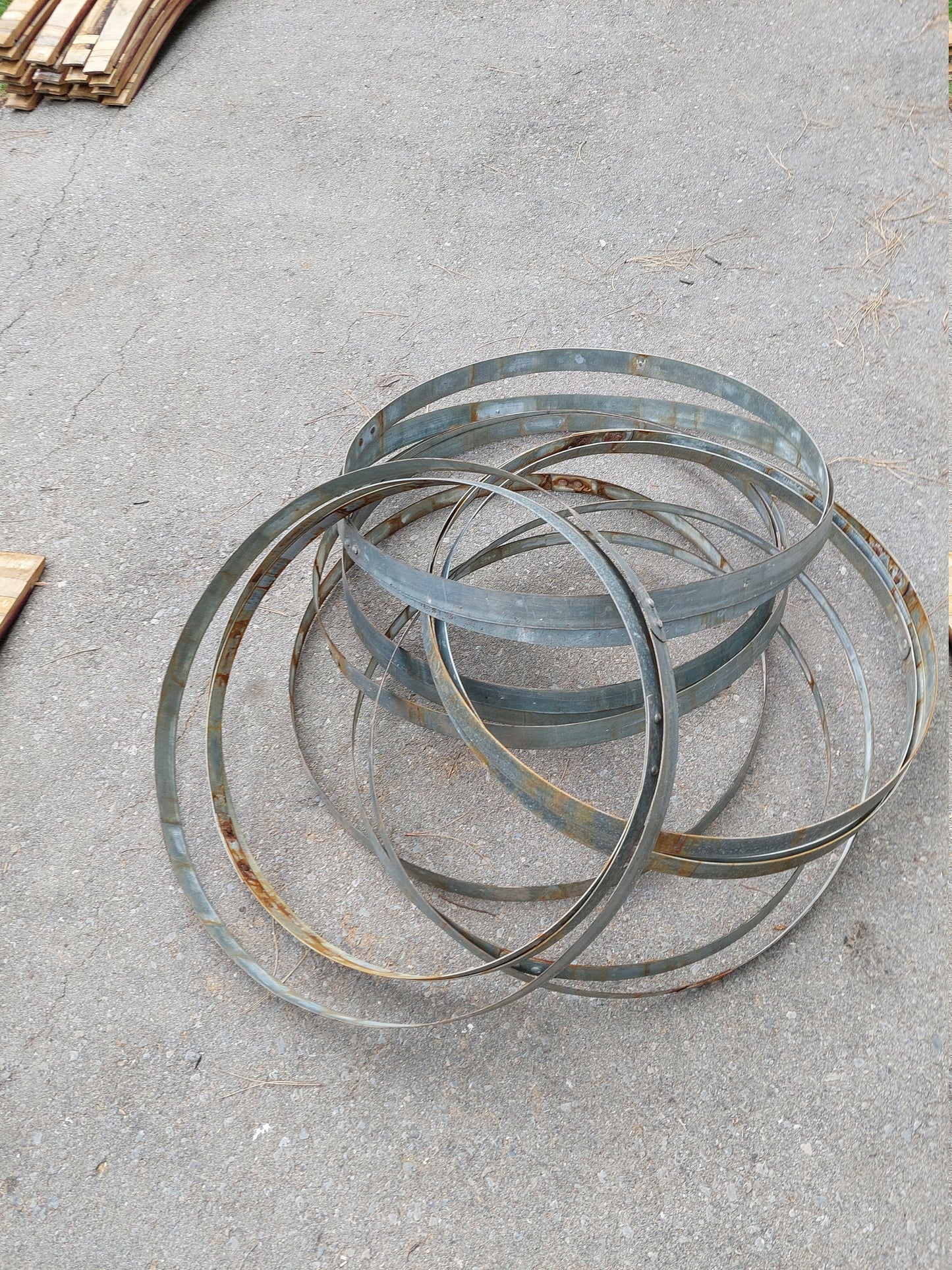 Wine Barrel Rings / hoops - Galvanized Rings Lot of 5 or 10