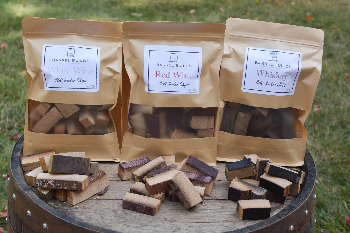 Red Wine Barrel Wood Chunks 1.5 pounds / Wood chips/ Smoking / Cooking Chips