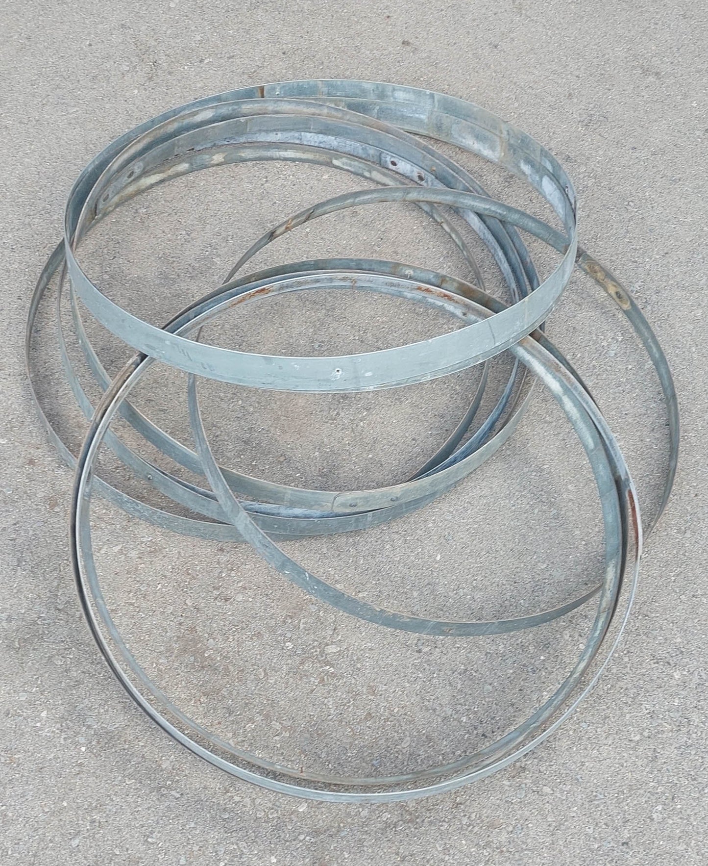 Wine Barrel Rings / hoops - Galvanized Rings Lot of 5 or 10