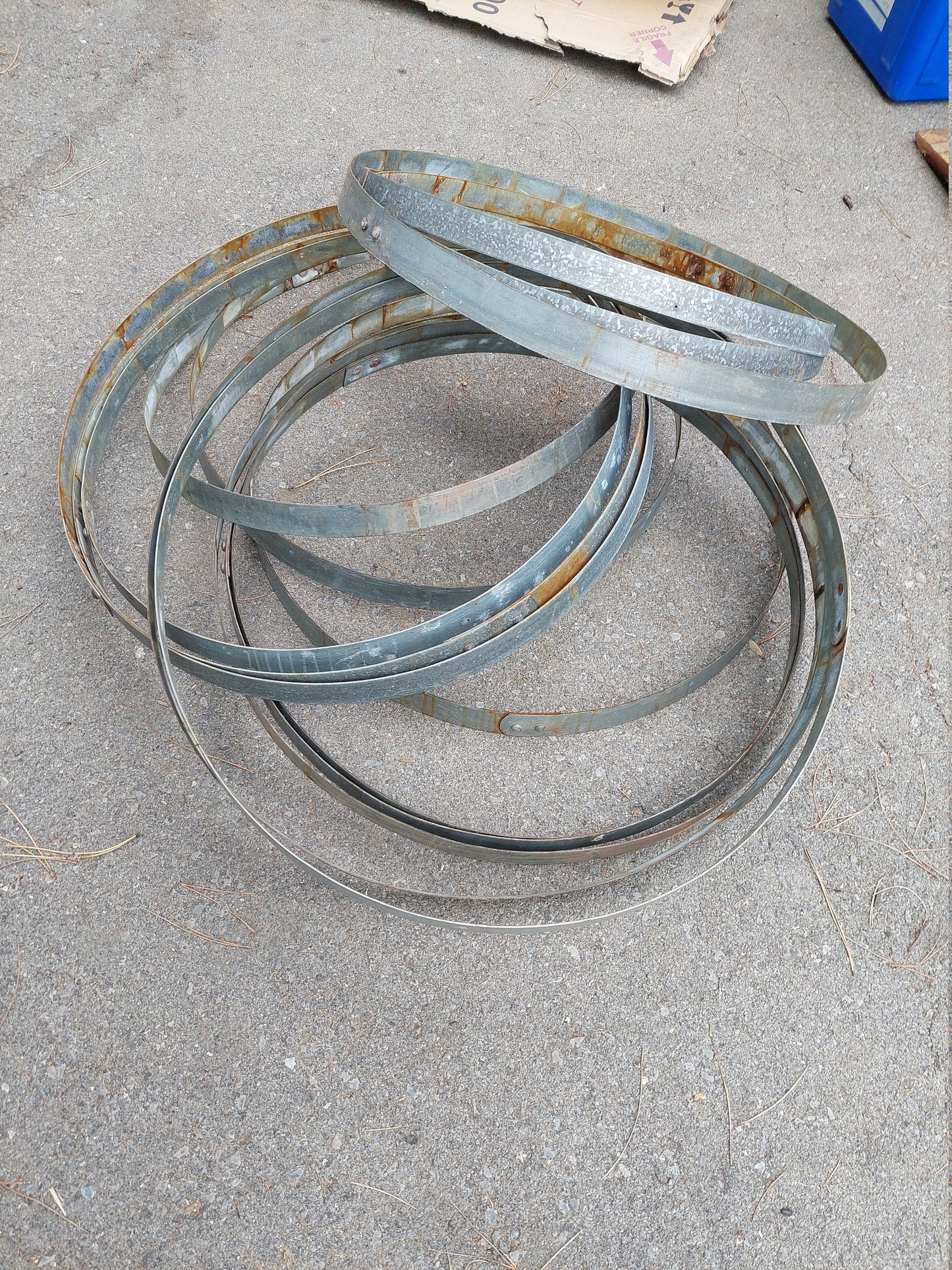 Wine Barrel Rings / hoops - Galvanized Rings Lot of 5 or 10