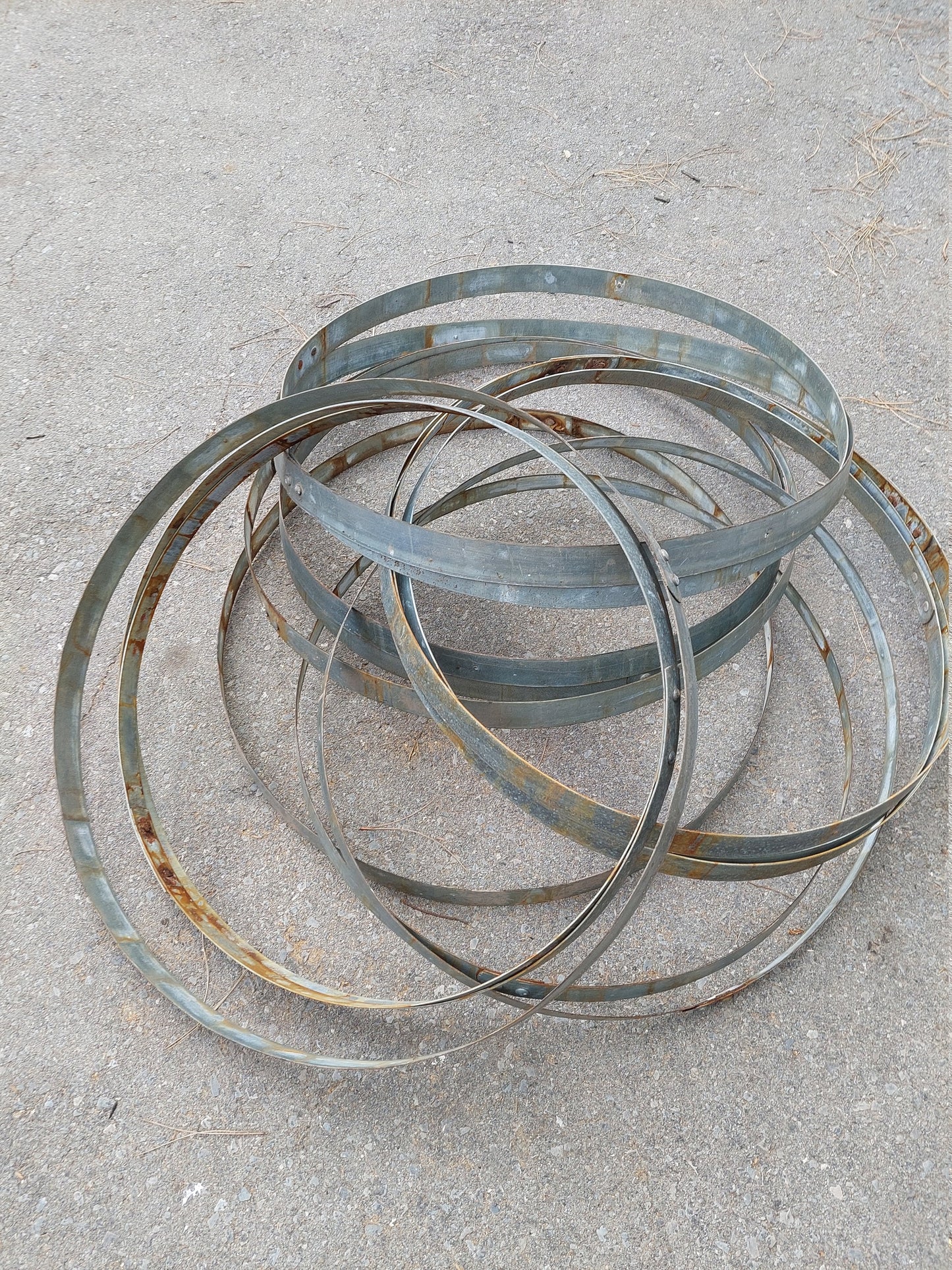 Wine Barrel Rings / hoops - Galvanized Rings Lot of 5 or 10