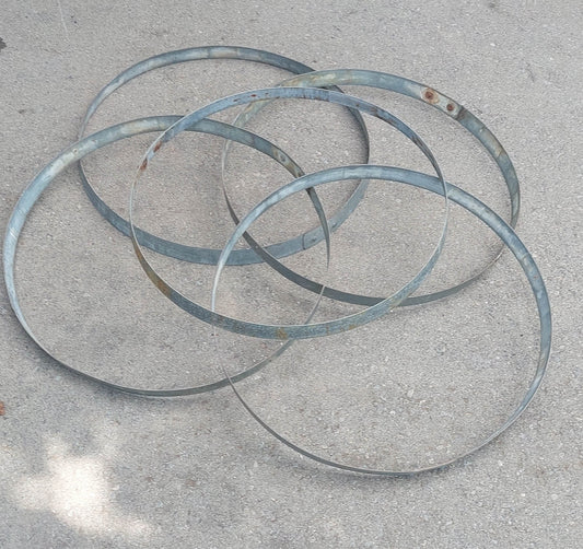 Wine Barrel Rings / hoops - Galvanized Rings Lot of 5 or 10