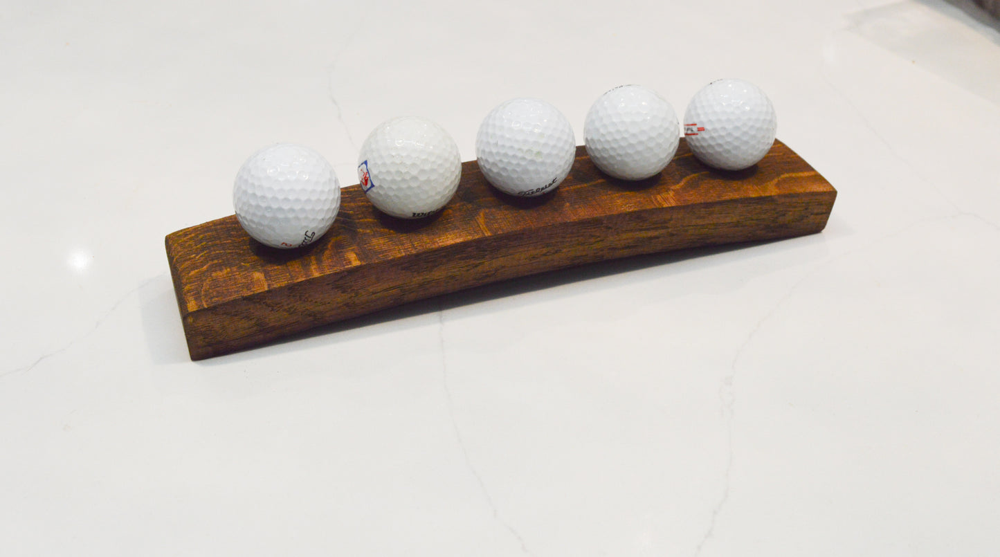 5 Ball Wine Barrel Stave Golf Display