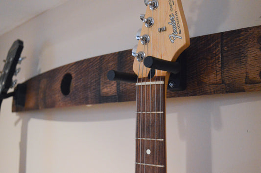 Double Guitar Rack Made From Wine Barrel Staves / Guitar Rack / Bass Rack / Banjo Rack