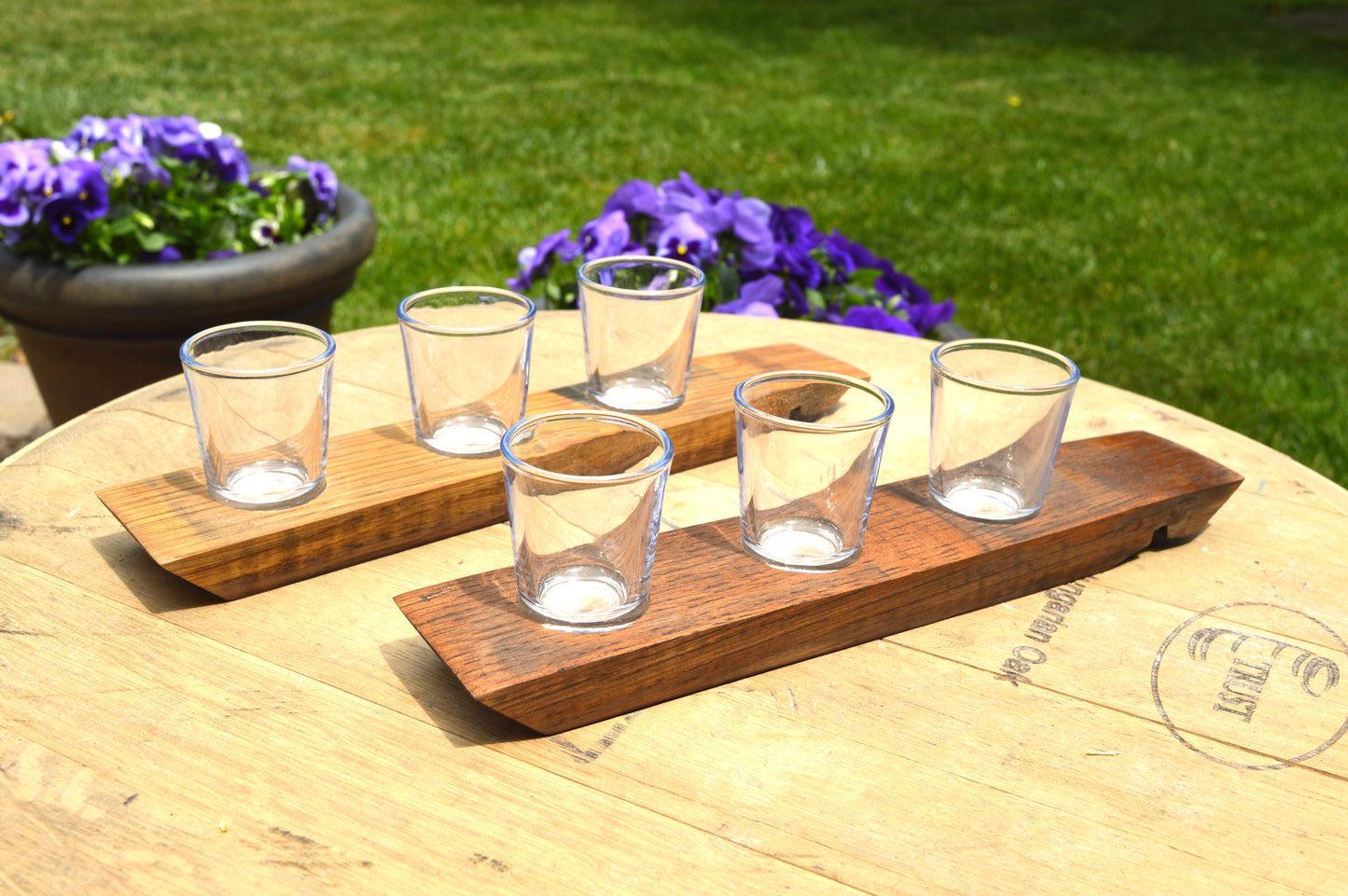 Personalized Shot Glass Serving Tray - Custom Engraved