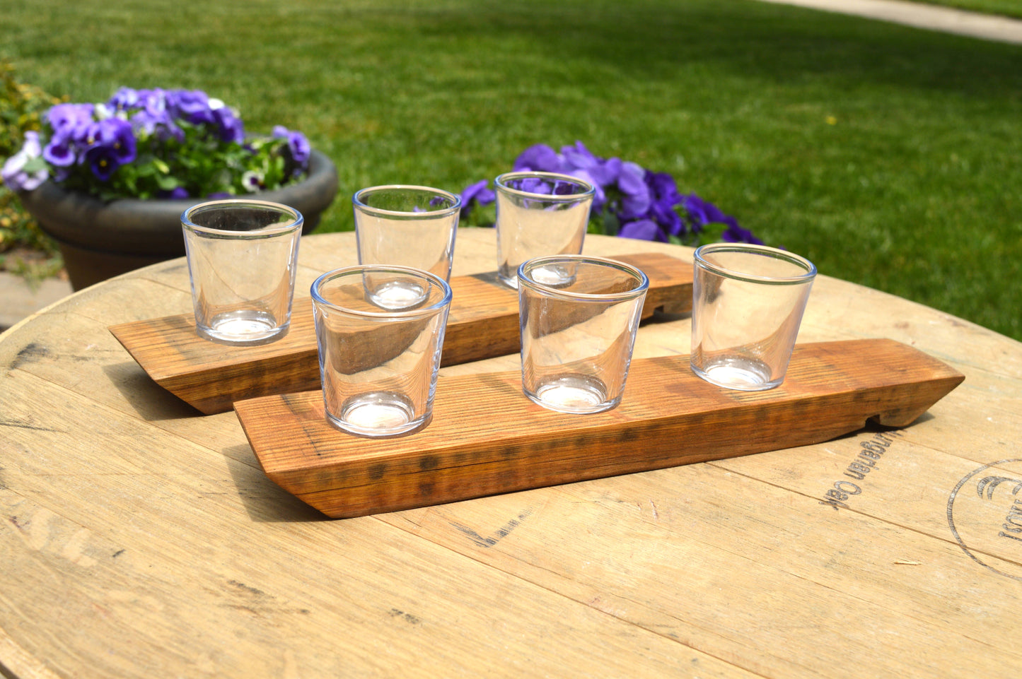 Personalized Shot Glass Serving Tray - Custom Engraved