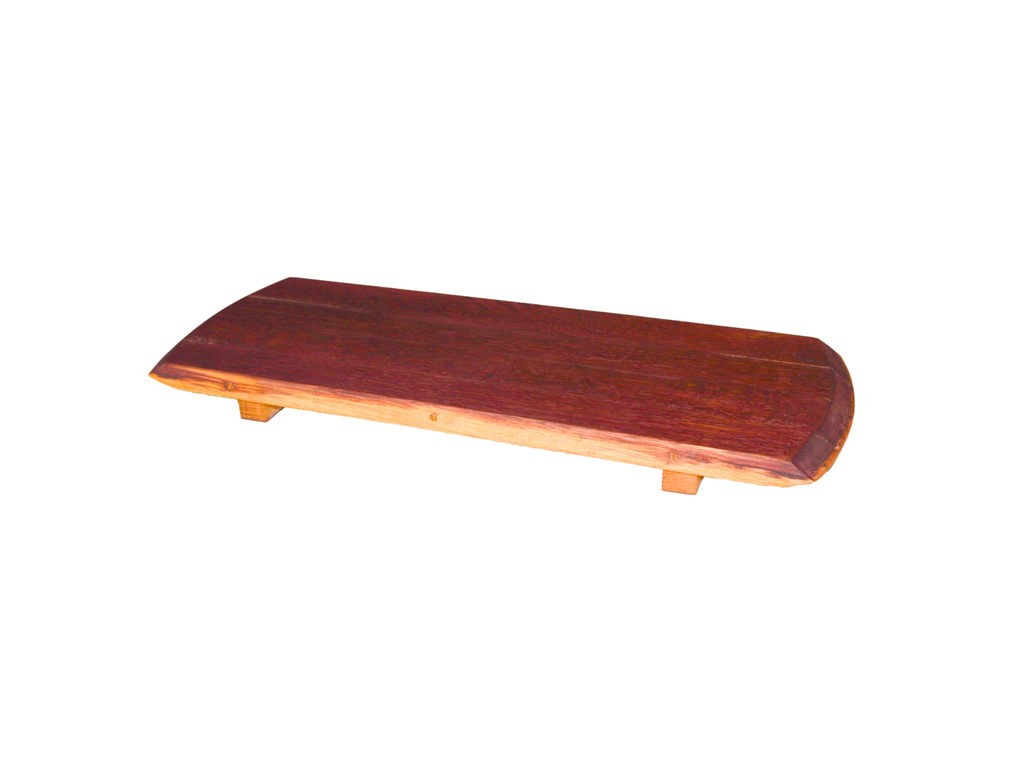 Wine Barrel Head Charcuterie Board | Raised Serving Tray | Rustic Entertaining Platter | Red Wine Infused