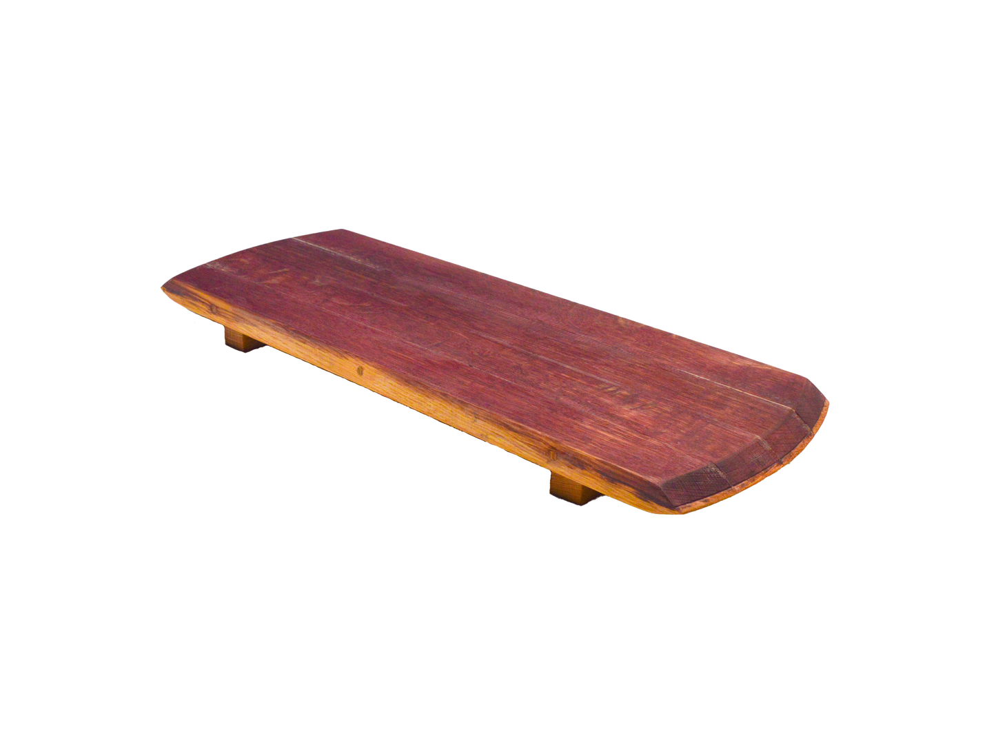 Wine Barrel Head Charcuterie Board | Raised Serving Tray | Rustic Entertaining Platter | Red Wine Infused