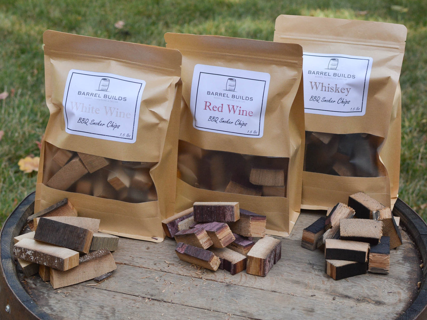 Red Wine Barrel Wood Chunks 1.5 pounds / Wood chips/ Smoking / Cooking Chips