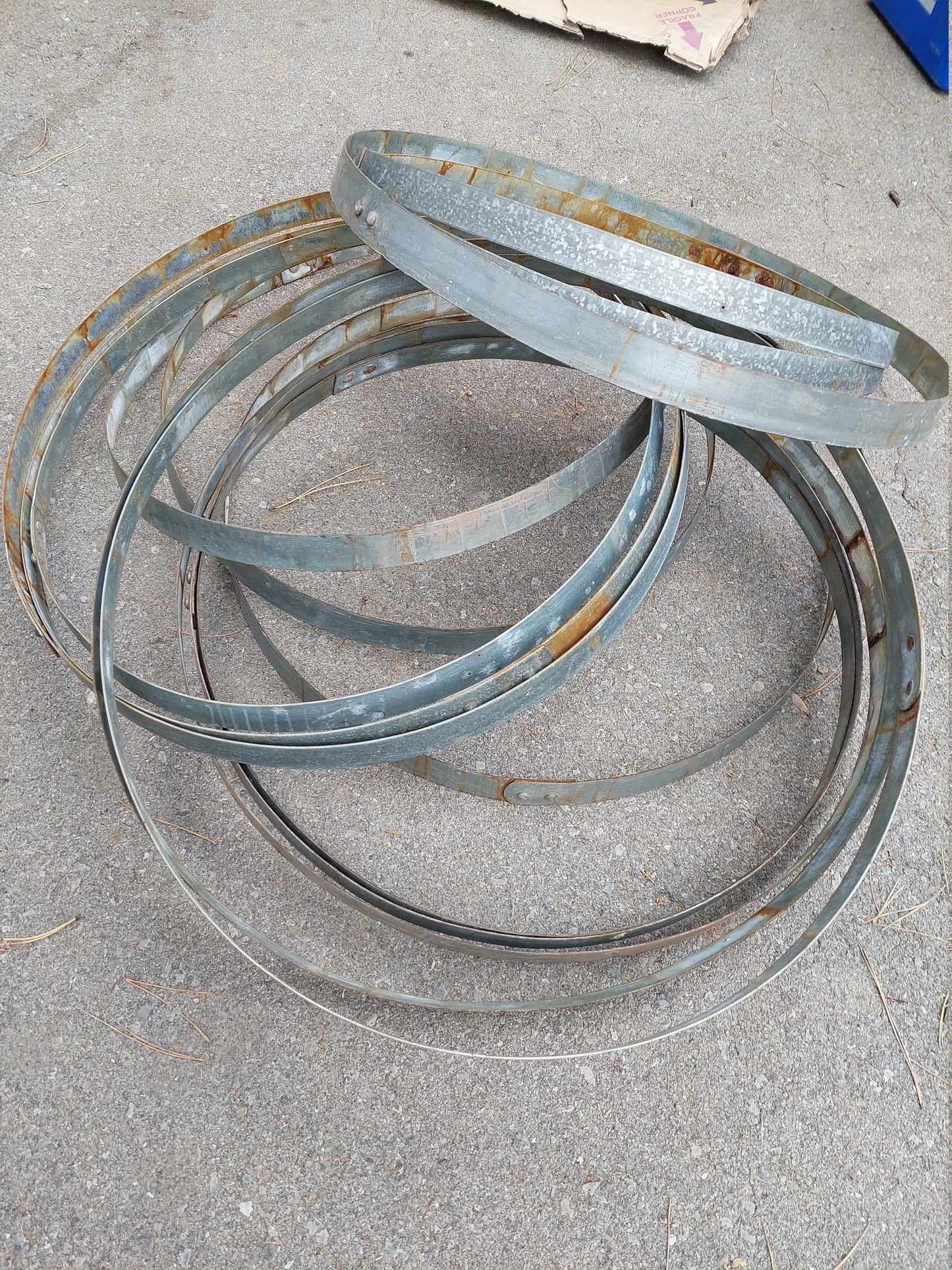 Wine Barrel Rings / hoops - Galvanized Rings Lot of 5 or 10