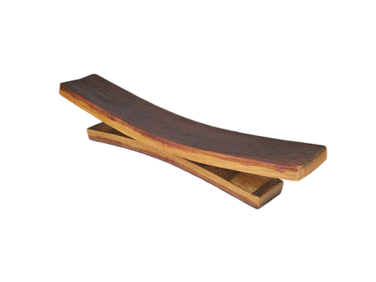 Wine Barrel Stave Center Piece Charcuterie Board | Red Wine Stained